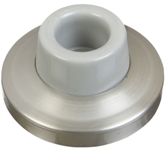 National Hardware N326-983 Wall Door Stop 1 In Rubber Satin Nickel