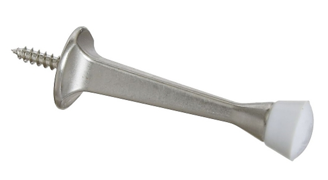 National Hardware N331-363 Door Stop 1 In Satin Nickel Plastic Rubber Zinc