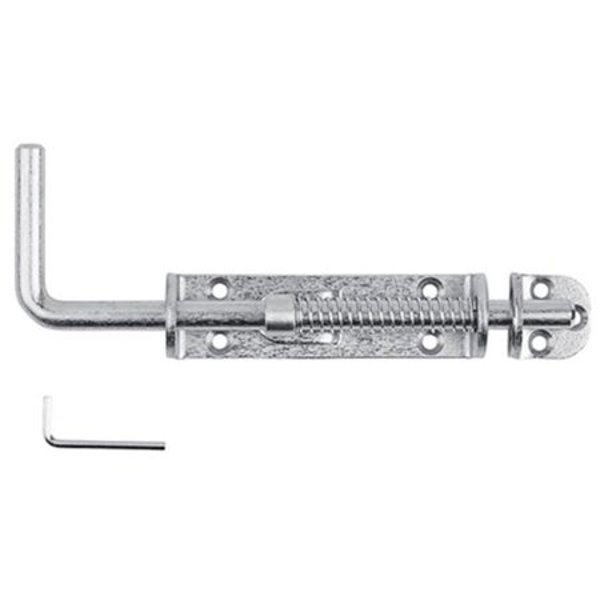 National Hardware N109-212 Sliding Bolt Heavy Duty Steel Plated Zinc Spring Loaded