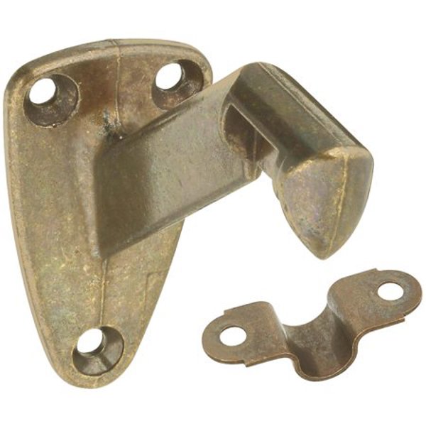National Hardware N159-566/V112 Handrail Bracket with Strap 250 Lb Capacity Die Cast Zinc Antique Brass