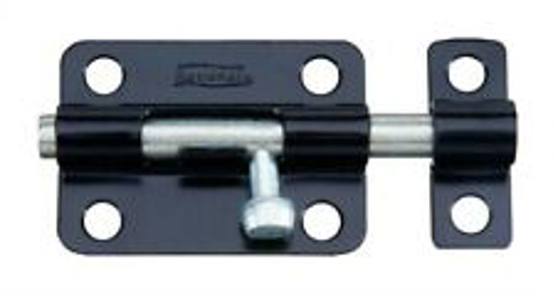 National Hardware N151-522 Barrel Bolt 3 In Black Steel