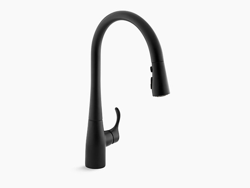 Kohler 596-BL Kitchen Pull Down Faucet Matte Black