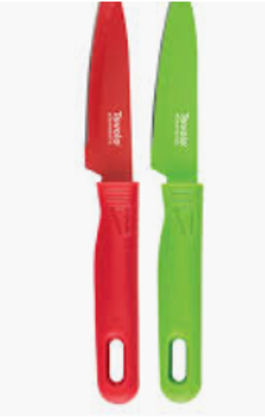 REBULL 61-27305 Paring Knife Set of 2 with Sheath Red