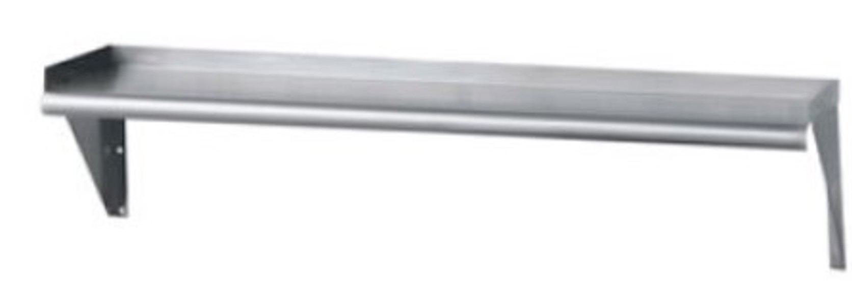 H.D. SHELDON HDS WS4-1224 Wall Shelf 12 In D x 24 In W Stainless Steel 430 Grade 18 Gauge