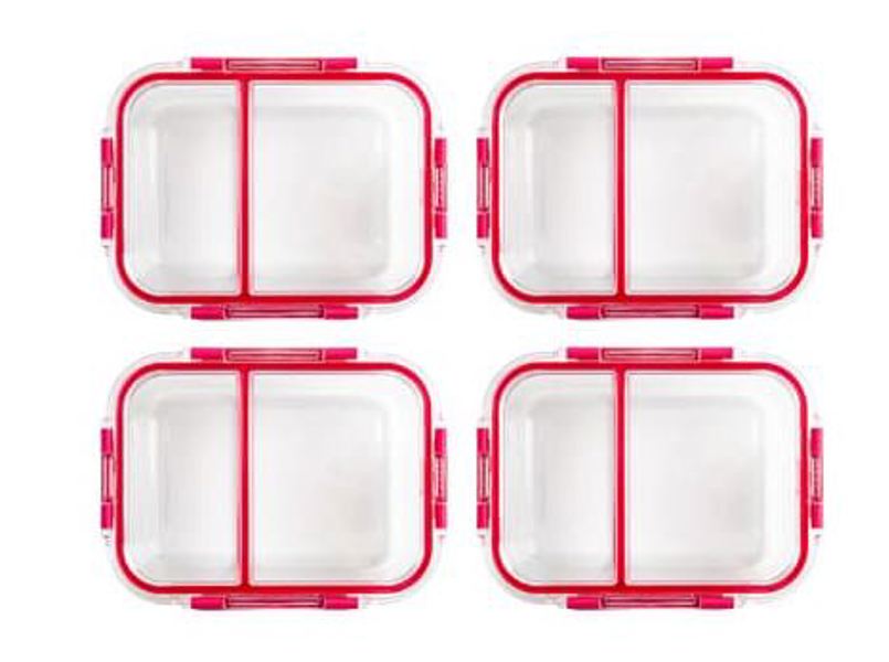 CORE HOME 20810 Glass Storage Container 32 Oz with Divider TrueDivide™