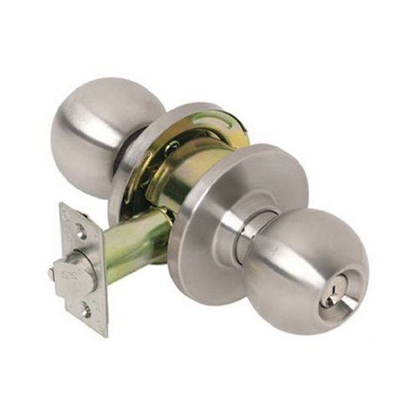 Tell Manufacturing CL100008 Entry Ball Knob 1-3/8 In Satin Chrome