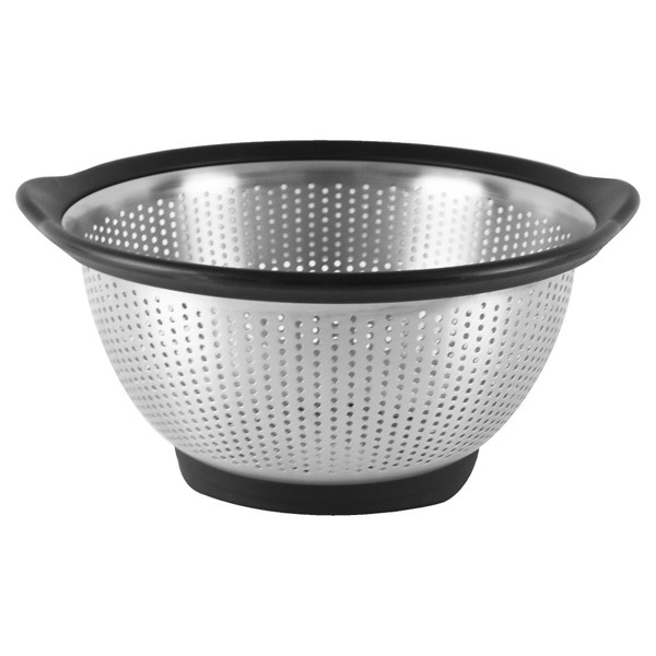 Lifetime Brands KO167OSOBA Colander 3 Qt Black Stainless Steel