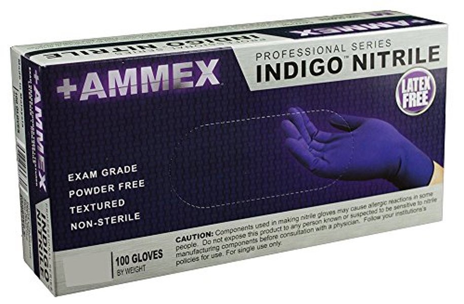 AMMEX CORPORATION AINPF46100 Gloves 100 Box Indigo