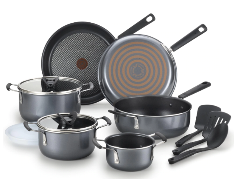 T-FAL CORPORATION B063SC74 All In One 12 Piece Cookware Set