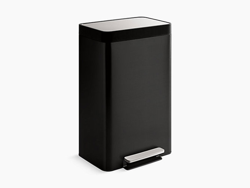 Kohler 20940-BST Trash Can 13 Gal Black Stainless