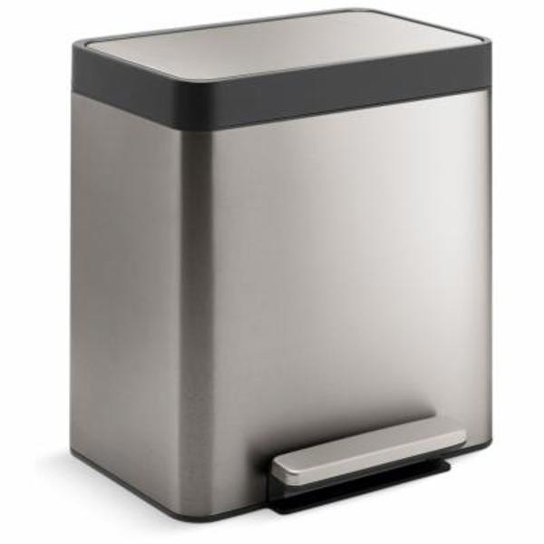 Kohler 20942-ST Compact Trash Can 8 Gal Stainless Steel
