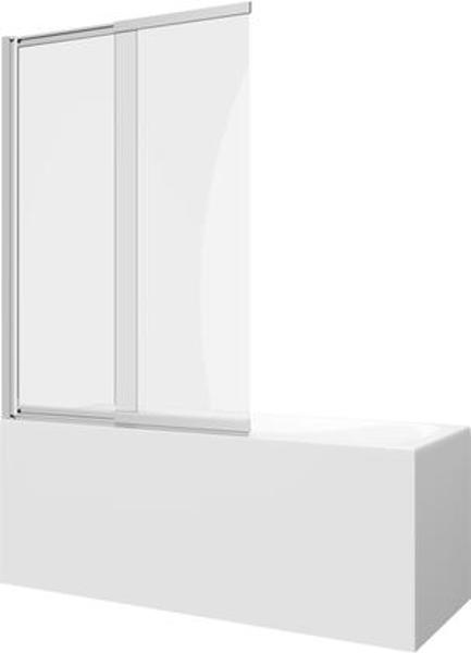 A&E Bath and Shower Inc BS-019-CHR Sliding and Pivoting Bath Screen 39 In X 4 In X 58 In Chrome
