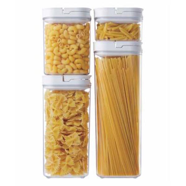 Grant Howard 52025 Plastic Flip Lock Square Canister Set of 4