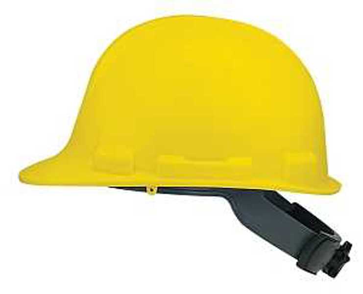 Safety Works SWX0034701 Ratcheting Hard Hat Yellow HDPE Shell 4 Point Textile Suspension