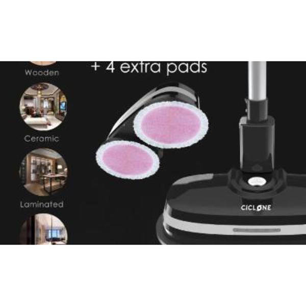 Green Tech Environmental CI-980 Cordless Spin Mop with 4 Extra Pads