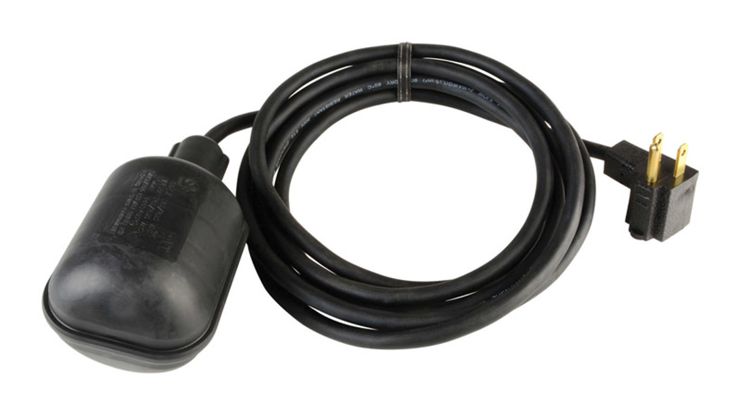 ECO FLO Float Switch 115 Volt Piggyback Wide Angle 10 Foot Cord With Plug