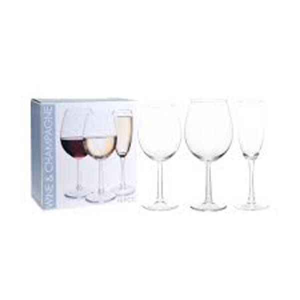 KOOPMAN INTERNATIONAL CC7000530 Wine/Champ Glass Set 18 Piece
