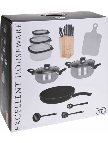 Koopman International 170294970 17 Piece Cookware Set
