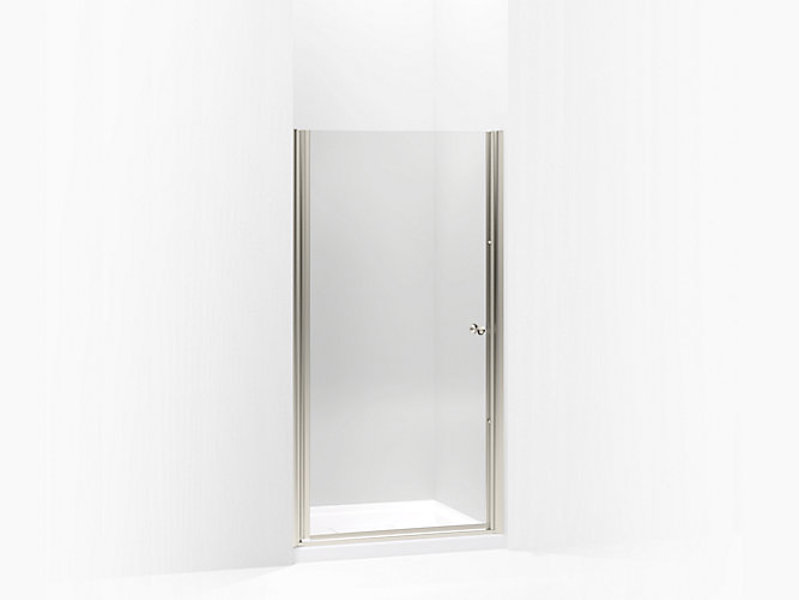 Kohler 702402-L-MX Shower Door Pivot 65-1/2 In Height X 30 - 31-1/2 In Width 1/4 In Thick Crystal Clear Matte Nickel Frame