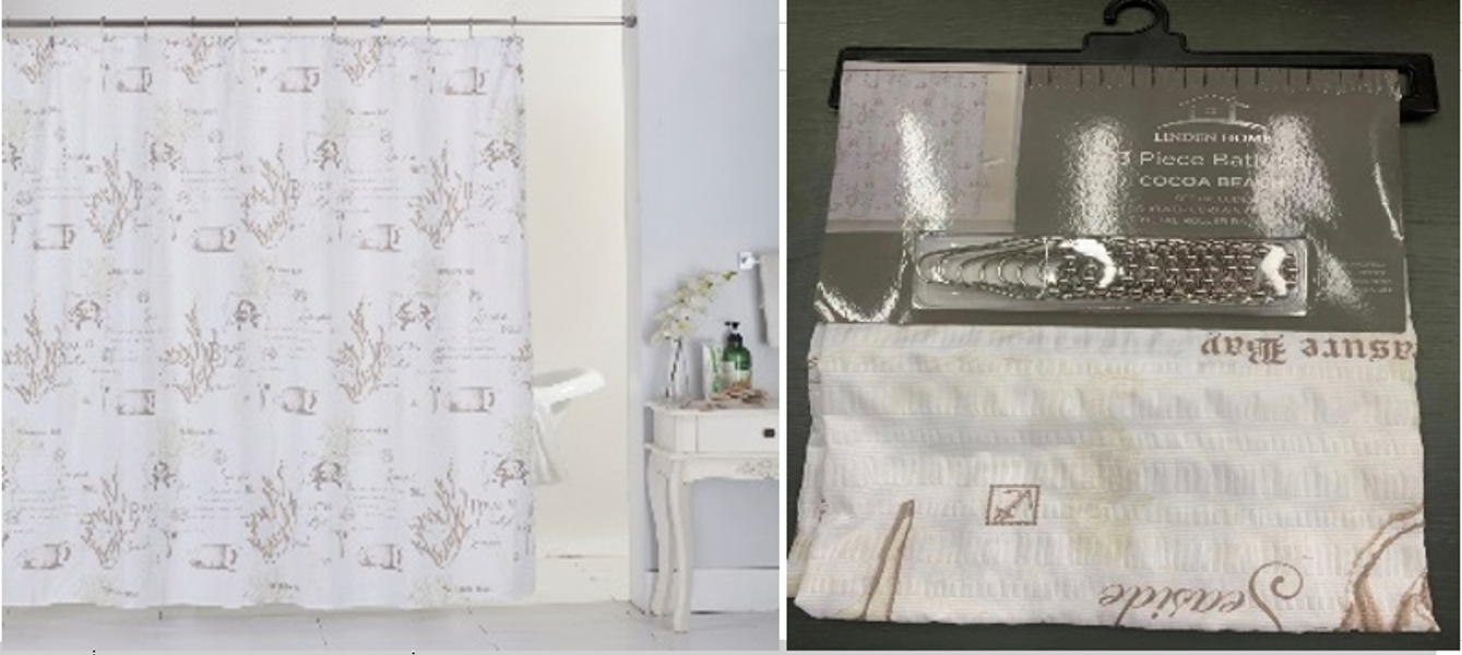 Brian Trading CocoaBeach Shower Curtain 13 Pc Shower Curtain Cocoa Beach