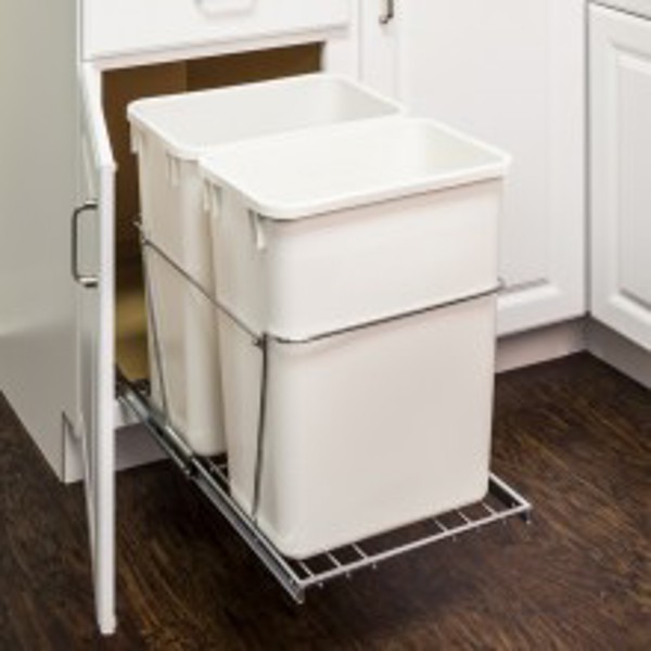 Hardware Resources CAN-EBMDPC-R Waste Container System 15-3/16 In Wide 22-1/16 In Deep