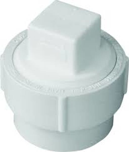 Genova Products 193702AS Cleanout Adapter 2 Inch Spigot x FIP White