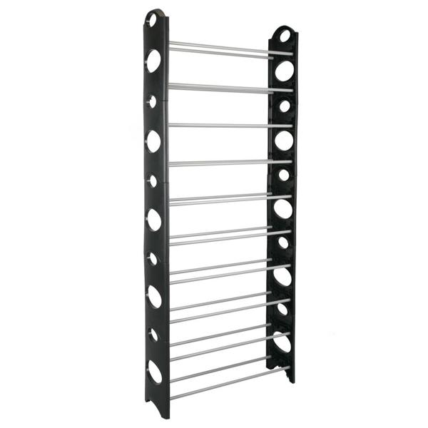 Kennedy International 23201 Shoe Rack 30 Pair 10 Tiers Black
