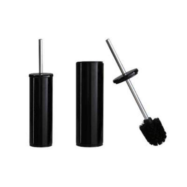 Kennedy International 23954-BLACK Deluxe Premium Toilet Brush Black Aluminum Handle Fully Removable Liner Black