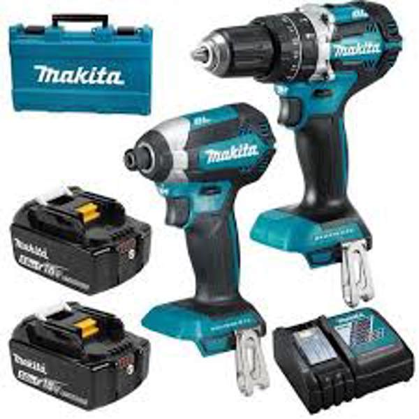 Makita Tools DLX2180TX Combo Kit 18V Power Tool Set 5.0Ah Includes DHP484 and DTD153