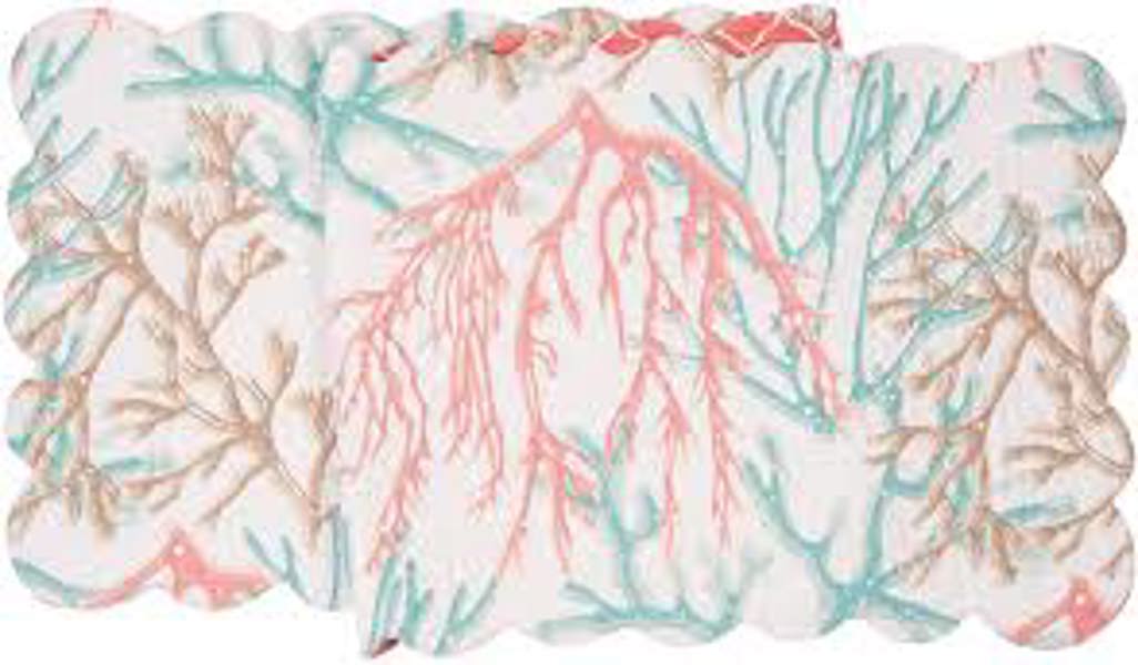 Global Weavers Corp 8C-REVSPPLM-SEA Reversible Placemat Sea Foam Sparkle