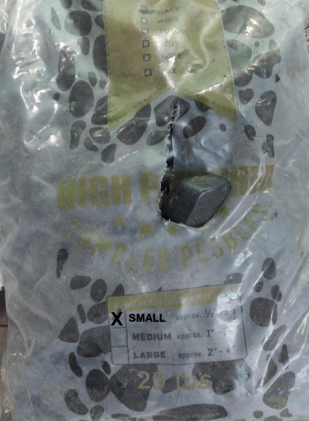 EURO QUARRIES LLC EURO2EM Black Pebbles 20 Lbs High Polished Black
