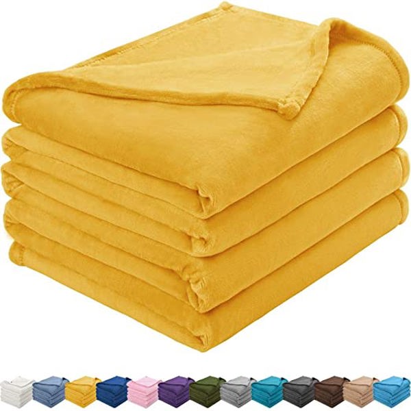 106"X Global Weavers Corp FLBKASST Fleece Blanket King Size 106 In x 90 In Assorted Colors