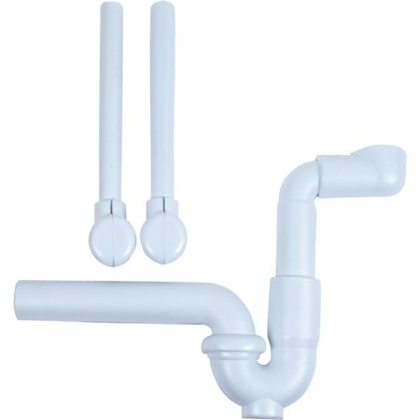 Oatey ADA100 P-Trap Universal Kit Full Cover Kit Offset Grid Drain Two Supply Lines and Valve Covers