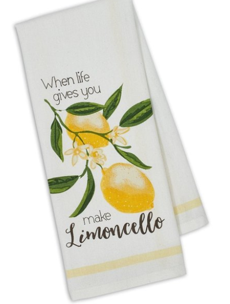 Design Imports 90847 Printed Dish Towel Limoncello
