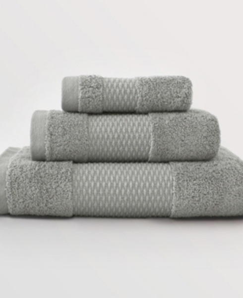 Delilah Home LLC DHT-100303 3 Piece Towel Set 100% Organic Cotton 13x13 In, 16x30 In, 30x54 In Gray