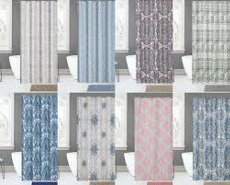 Kennedy International 29071-AST2 Shower Curtain 70x72 Printed Polyester 14 Piece Bathroom Set