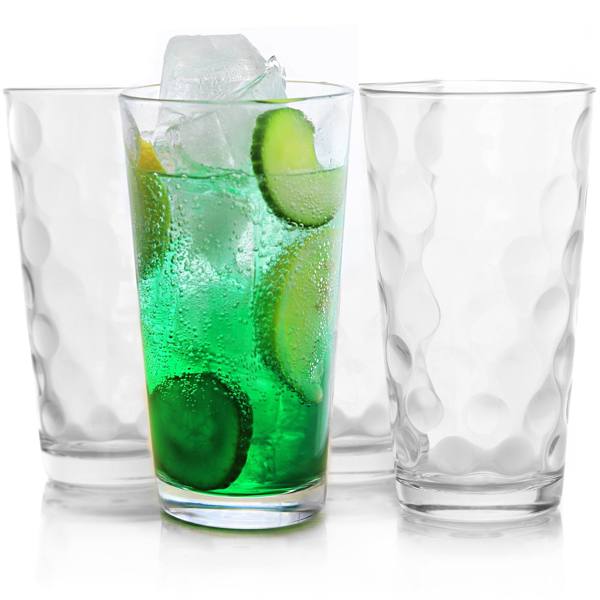GIBSON OVERSEAS INC 52933-1105630 Tumbler Set 4 Piece 16.75 Oz Clear Machine Made