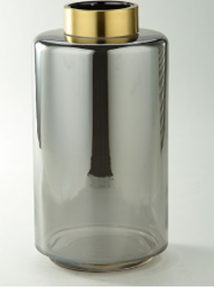 Diamond Star 64921 Vase 12 X 6.5 Smoke