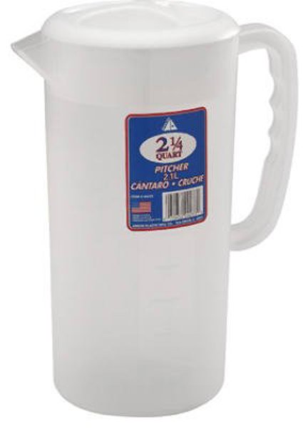 Arrow Plastics MFG. 00233 Frosted Pitcher 2.25 Qt Plastic