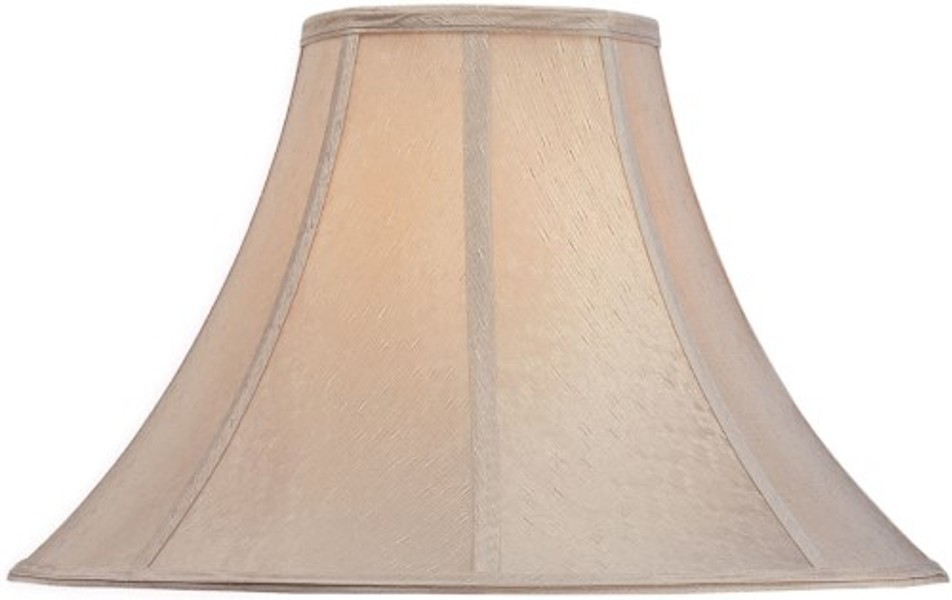 Dolan Designs 140064 Round Pewter Lampshade 7 In x 19 In x 13 In Corn Silk Round Bell Soft Back with Piping