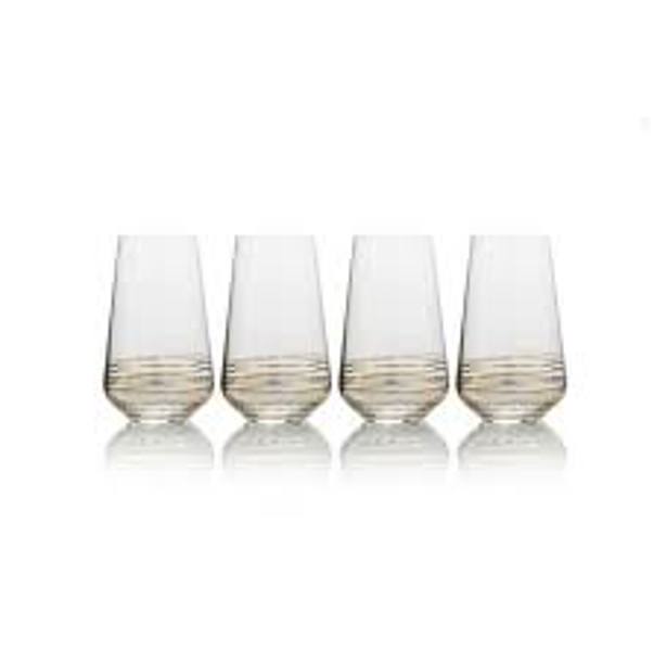 Lifetime Brands 5174099 Highball Glass 17 Oz Gold