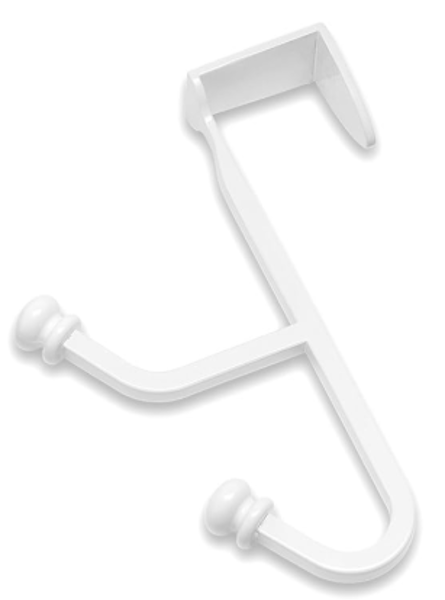 Whitmor Inc 6022-543 Over The Door Hook Double Hook White