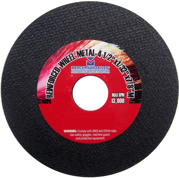 Mercer Abrasives 615010 Small Diameter Cutting Wheel 4-1/2 In 1/32 In 7/8 In