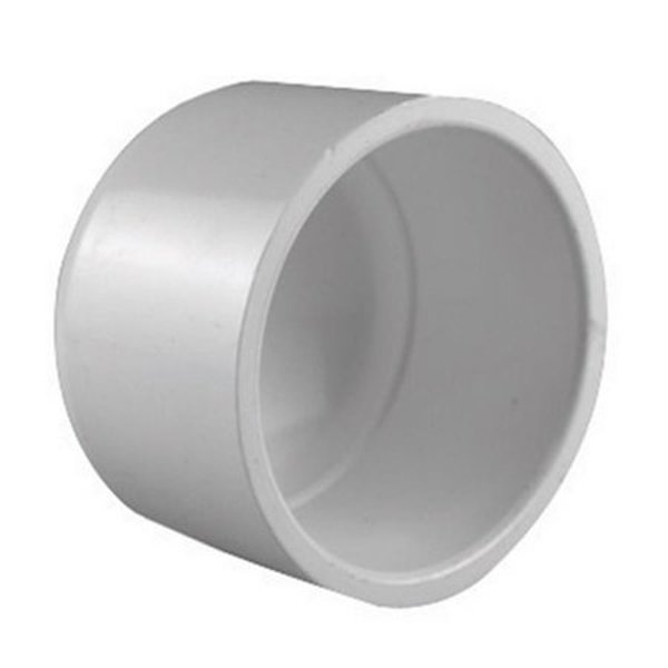 Charlotte 447005BC Cap Socket PVC 1/2 In White 600 PSI Pressure Schedule 40