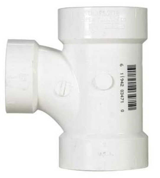Charlotte PVC004011000HA Sanitary Tee Reducing 2X2X1-1/2 Red
