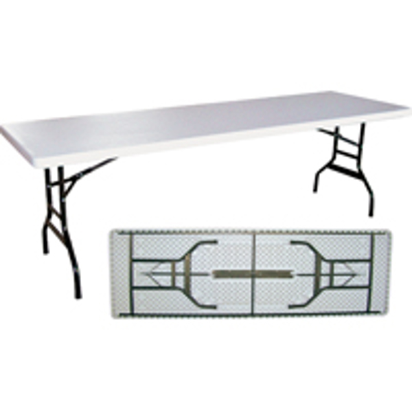 Homebasix DL-C2403L Folding Leg Banquet Table 8 Ft
