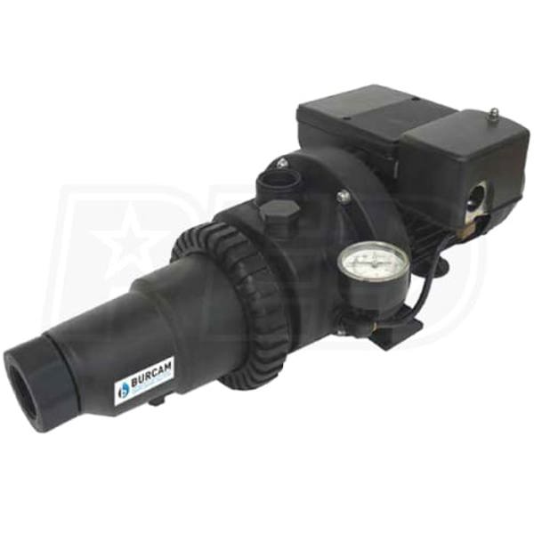 BUR-CAM PUMPS 506721P Convertible Jet Pump 34 HP 115/230V 60Hz 1 1/4 In Suction 1 In Discharge