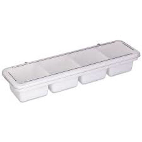 Browne Foodservice 574837 Caddy Bar 4 Compartment Plastic