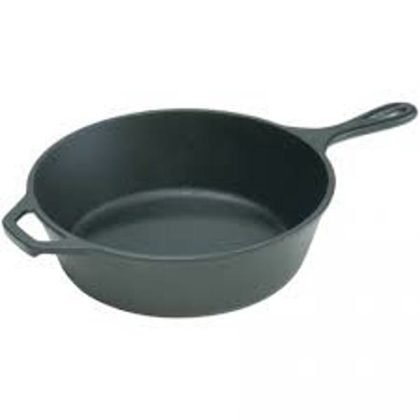 Lodge MFG CO L10DSK3 Deep Cast Iron Skillet 5 Qt Capacity with Handle