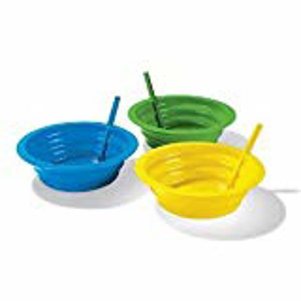 Arrow Plastics MFG 26505 Cereal Bowl with Built-In Straw Assorted Colors